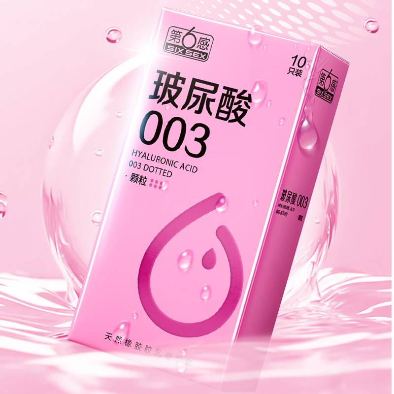 10S 6th Sense 003 Hyaluronic Acid Textured Condoms – Beaded & Ultra-Thin