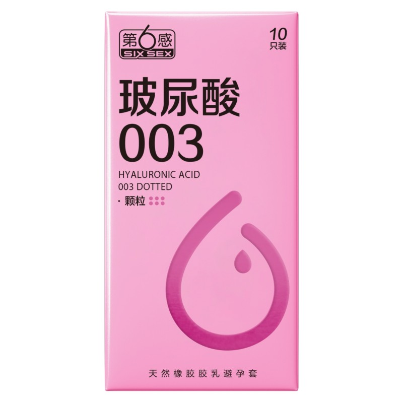 10S 6th Sense 003 Hyaluronic Acid Textured Condoms – Beaded & Ultra-Thin