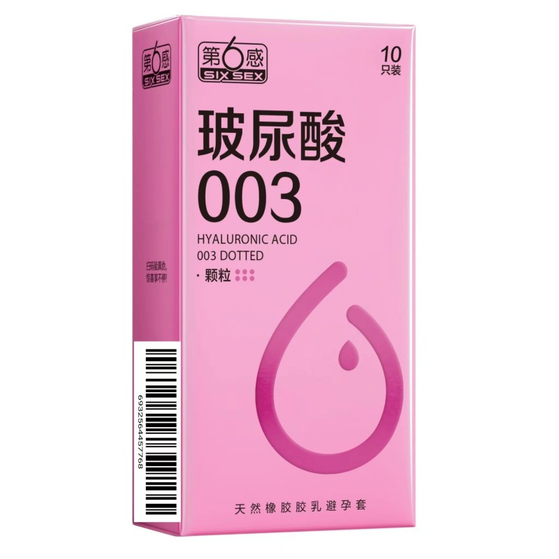 10S 6th Sense 003 Hyaluronic Acid Textured Condoms – Beaded & Ultra-Thin