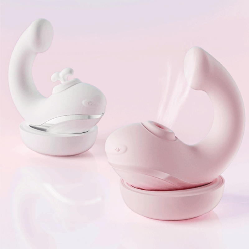 SIXSEX Sense MiaoLang Series – YoYo Whale Multi-Function Vibrator, Cloud White