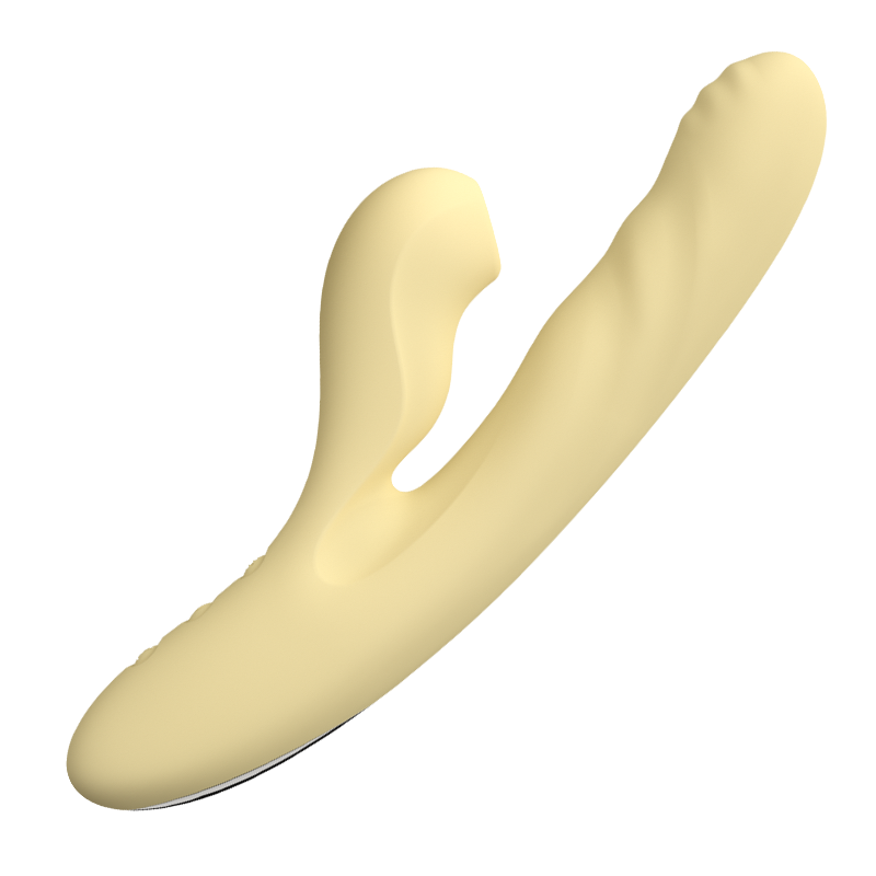 Jissbon Master Series Telescopic Suction Vibrator – Light Yellow