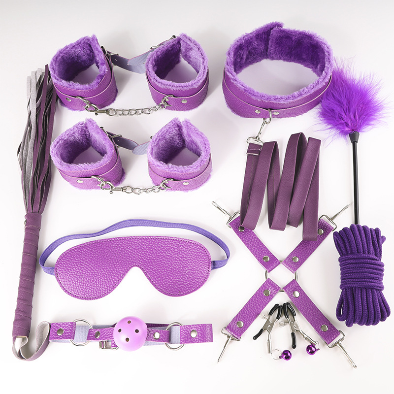 精品SM套装-毛绒10件套SM-10MR 情趣调教捆绑束缚游戏另类玩具 男女可用