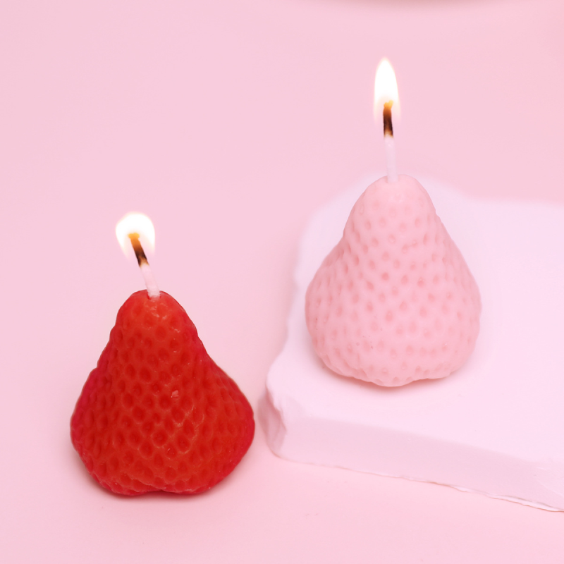 趣味-草莓低温蜡烛（红色/粉色）