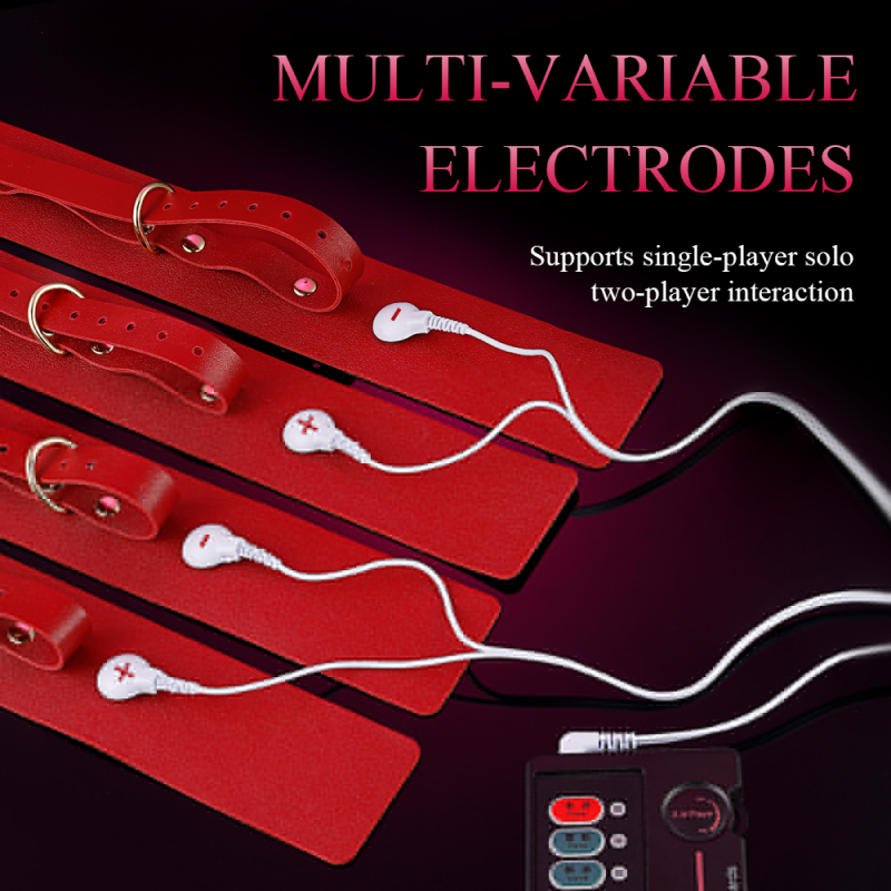 精品套装SM-12DJ 情趣电击束缚十二件套 （红色/粉色/黑色）趣调教捆绑束缚游戏另类玩具 男女可用