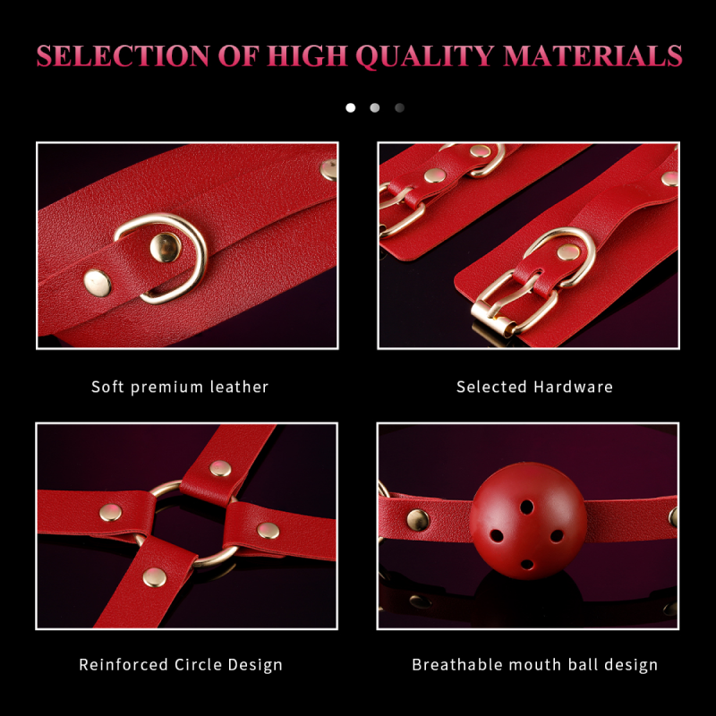 精品套装SM-12DJ 情趣电击束缚十二件套 （红色/粉色/黑色）趣调教捆绑束缚游戏另类玩具 男女可用