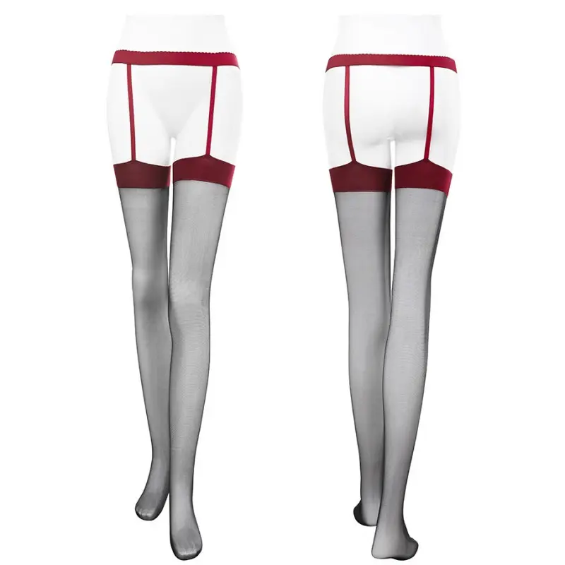 2pcs Women Garter Belt Pantyhose Thigh High Stockings Fishnet Lace Leggings