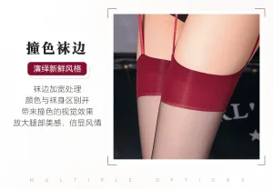 2pcs Women Garter Belt Pantyhose Thigh High Stockings Fishnet Lace Leggings