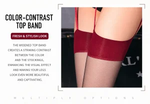 2pcs Women Garter Belt Pantyhose Thigh High Stockings Fishnet Lace Leggings