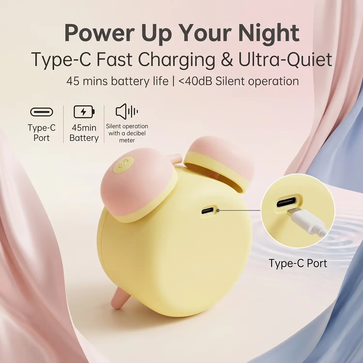 Alarm Clock Suction Vibrator with App Control Remote Access and Quiet Stimulation for Women