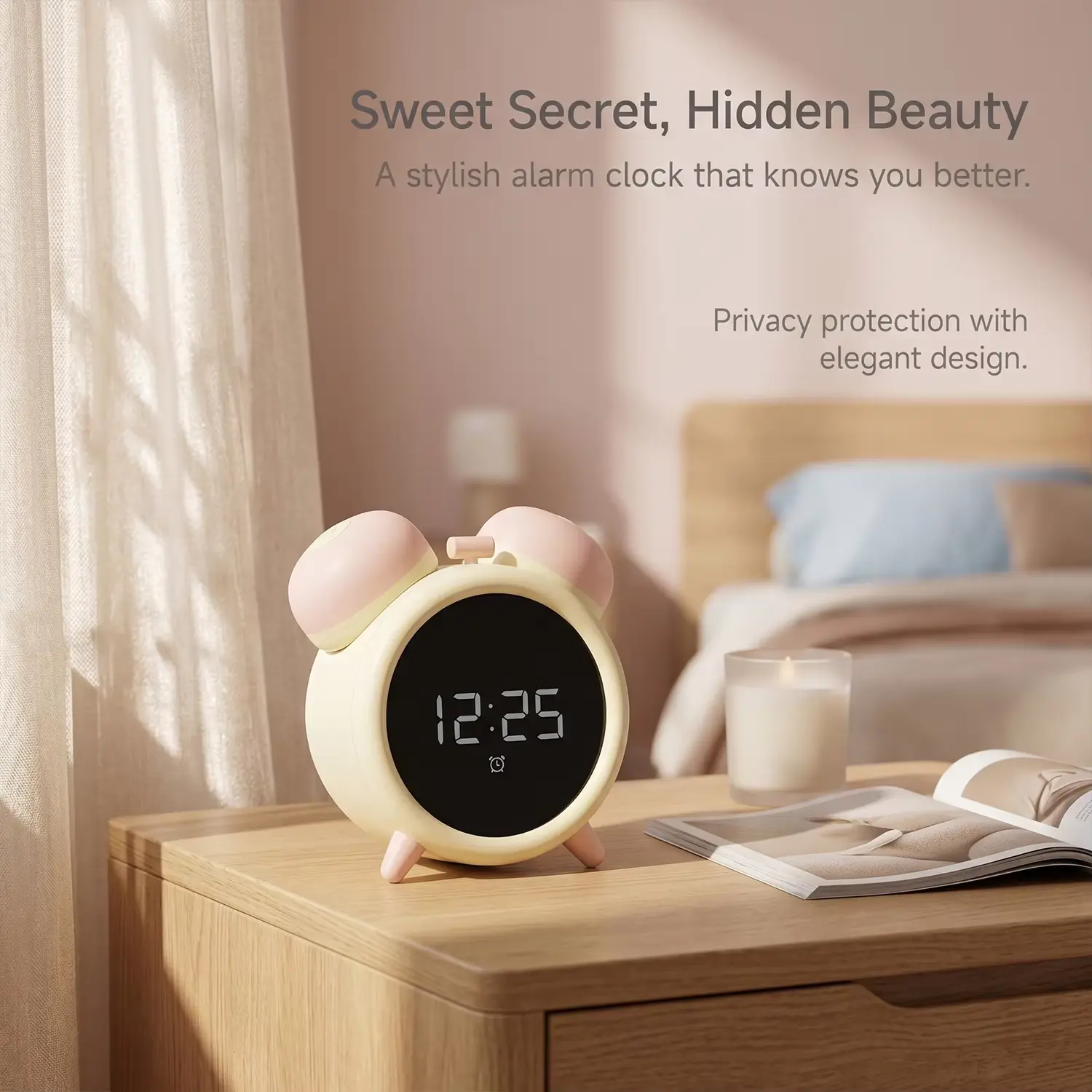 Alarm Clock Suction Vibrator with App Control Remote Access and Quiet Stimulation for Women