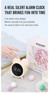 Alarm Clock Suction Vibrator with App Control Remote Access and Quiet Stimulation for Women