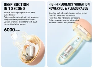 Alarm Clock Suction Vibrator with App Control Remote Access and Quiet Stimulation for Women
