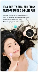 Alarm Clock Suction Vibrator with App Control Remote Access and Quiet Stimulation for Women