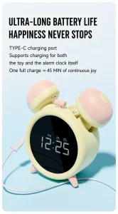 Alarm Clock Suction Vibrator with App Control Remote Access and Quiet Stimulation for Women
