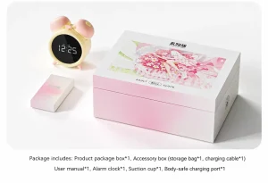 Alarm Clock Suction Vibrator with App Control Remote Access and Quiet Stimulation for Women