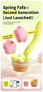 ANKNI Spring FaFa Blossom APP-Controlled Vibrator for Women Rechargeable Massager