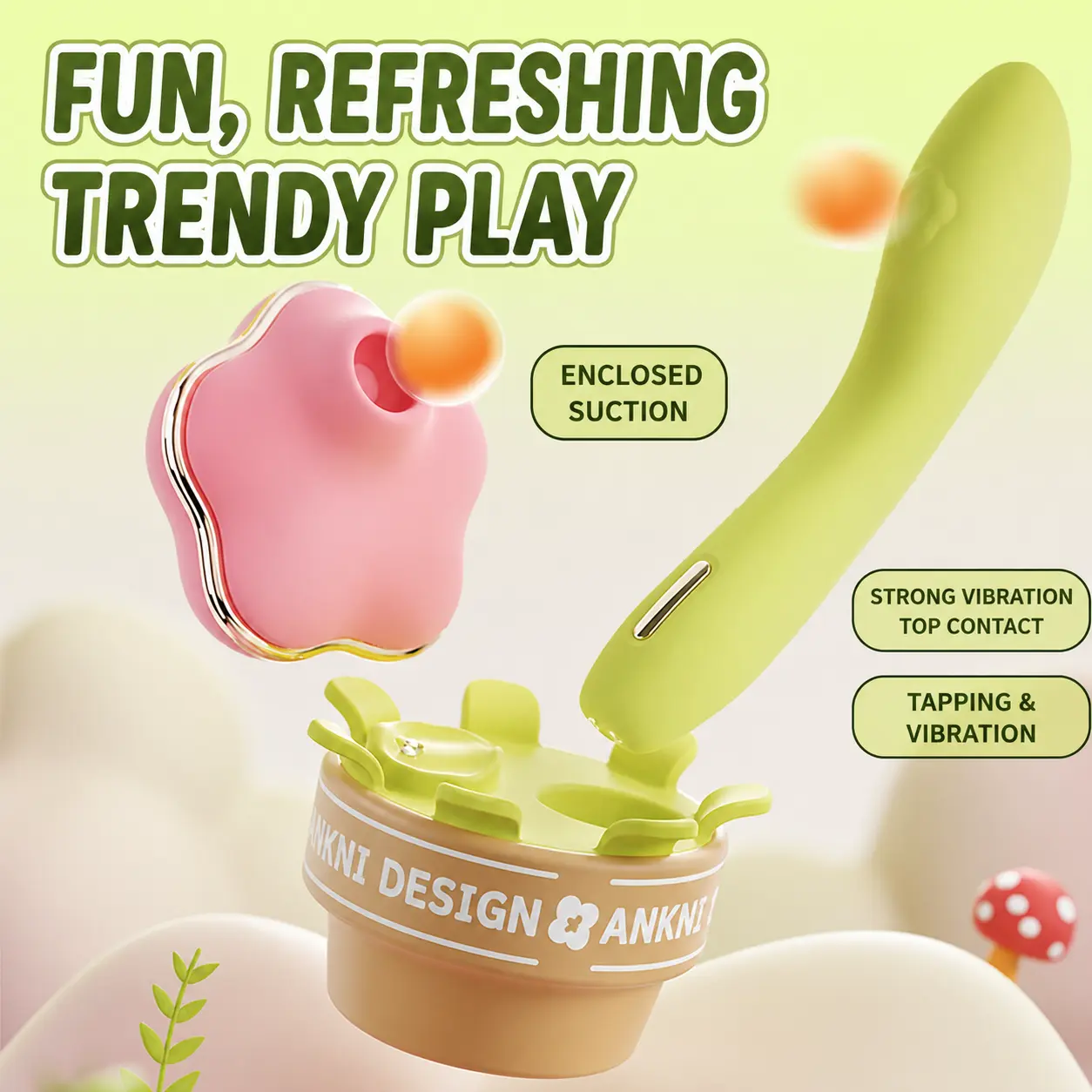 ANKNI Spring FaFa Blossom APP-Controlled Vibrator for Women Rechargeable Massager