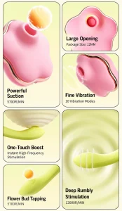 ANKNI Spring FaFa Blossom APP-Controlled Vibrator for Women Rechargeable Massager