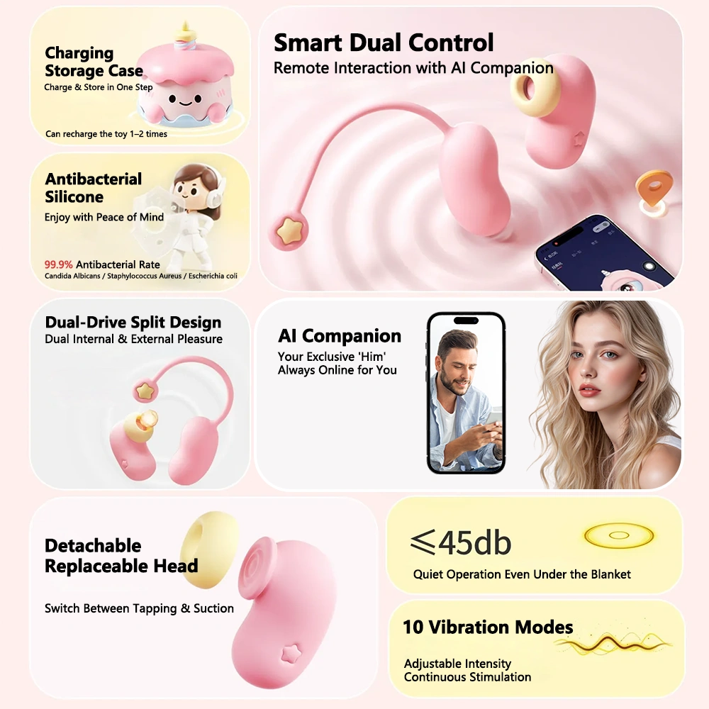 ANKNI Spring FaFa Sweetie Party Set Sucking & Vibrating AI Egg Vibrator With Remote Wearable Vaginal Stim