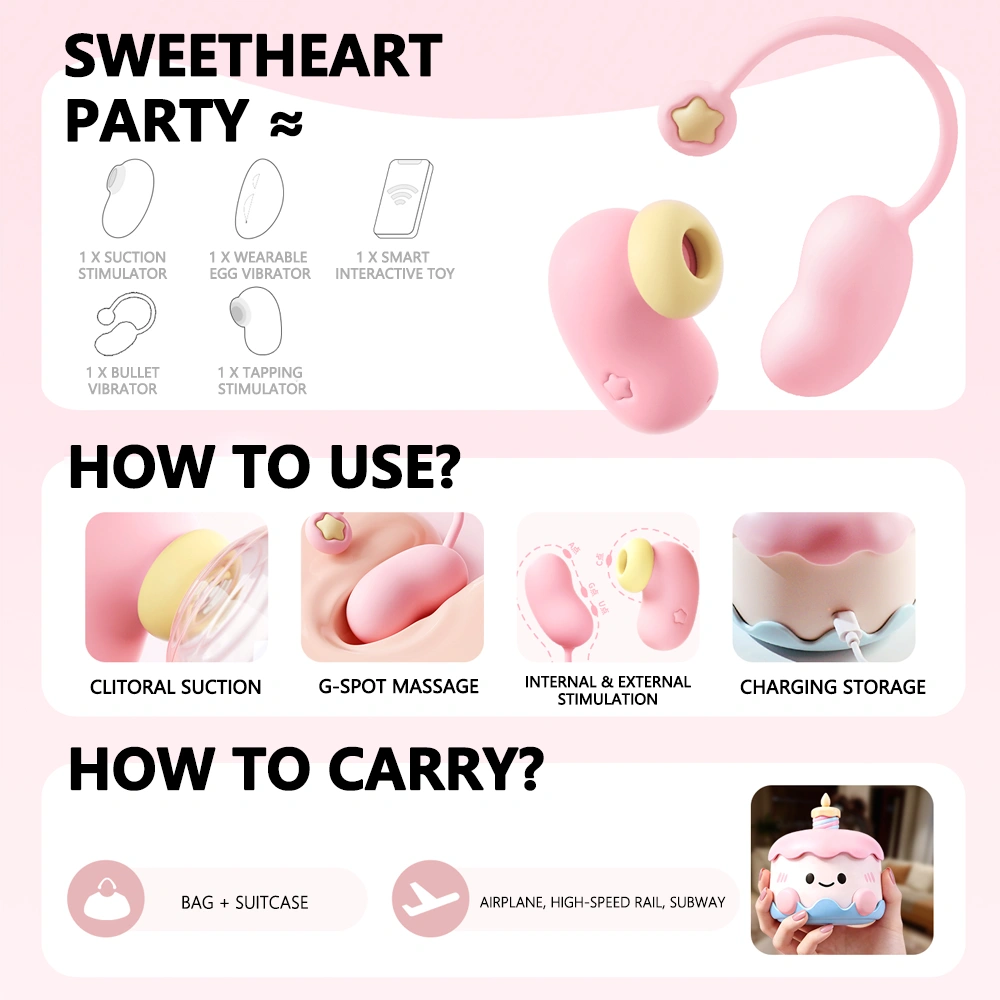 ANKNI Spring FaFa Sweetie Party Set Sucking & Vibrating AI Egg Vibrator With Remote Wearable Vaginal Stim