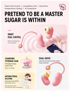 ANKNI Spring FaFa Sweetie Party Set Sucking & Vibrating AI Egg Vibrator With Remote Wearable Vaginal Stim