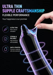 Black Soul 003 Ultra-Thin Hyaluronic Acid Lubricated Condoms Long-Lasting 3-Pack