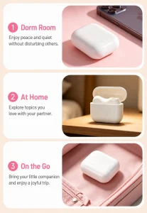 Cake Bunny Earbud Design App Controlled Vibrating Suction Massager For Women