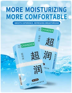 Chondler 002 Ultra Lubricated Thin Condoms Natural Latex Smooth Surface Protective Condoms 10-Pack