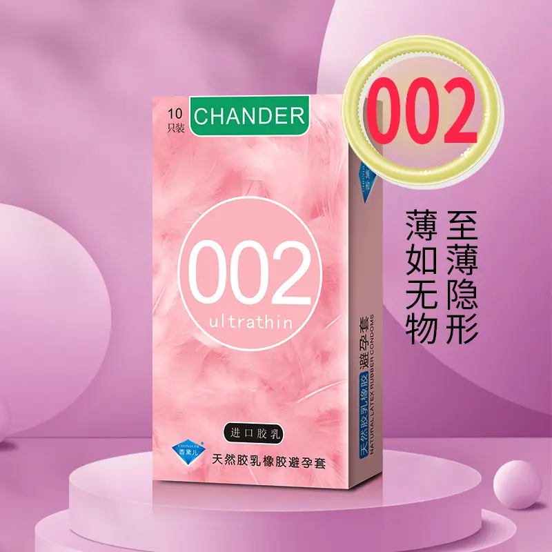 Chondler 002 Ultra Lubricated Thin Condoms Smooth Surface Protection Condoms