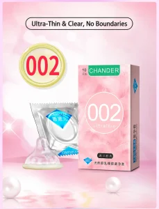 Chondler 002 Ultra Lubricated Thin Condoms Smooth Surface Protection Condoms