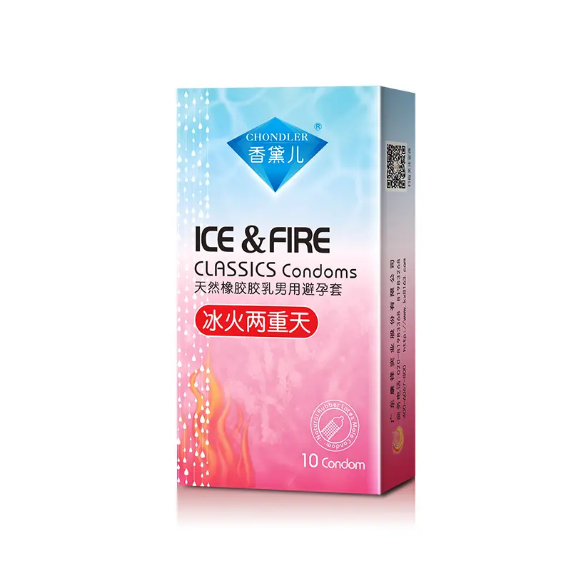Chondler Ice & Fire Sensation Dynamic Series Male Condoms 10pcs