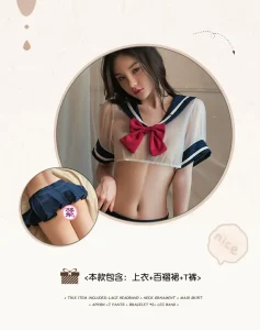Cosplay School Girl Costume Japanese JK Erotic Lingerie Female Uniform Temptation Sexy Perspective