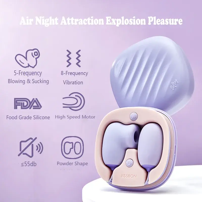 Jissbon 2-in-1 Nipple Sucking Vibrator Egg Clitoral Stimulator G-Spot Massager