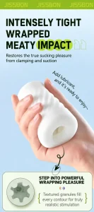 Jissbon Air Pulse Masturbation Egg with Stimulating Teasing and Tight Fit Options