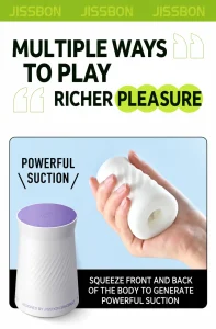 Jissbon Air Pulse Masturbation Egg with Stimulating Teasing and Tight Fit Options