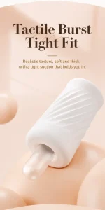 Jissbon Air Pulse Masturbation Egg with Stimulating Teasing and Tight Fit Options