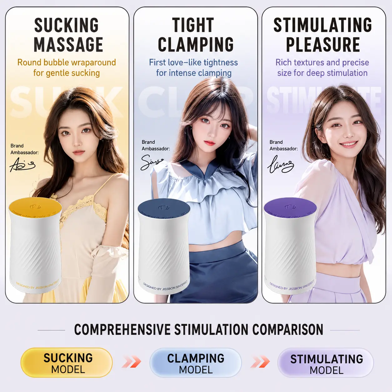 Jissbon Air Pulse Masturbation Egg with Stimulating Teasing and Tight Fit Options