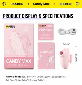 Jissbon Devil's Kiss Vibrator Adult Sex Toys Female Girls Toys App Remote Control Masturbation