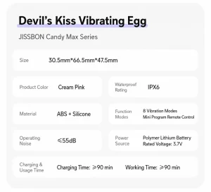 Jissbon Devil's Kiss Vibrator Adult Sex Toys Female Girls Toys App Remote Control Masturbation