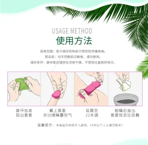 Kindon Hyaluronic Acid Lubricated Ultra-Thin 003 Natural Latex Male Condoms 2pcs