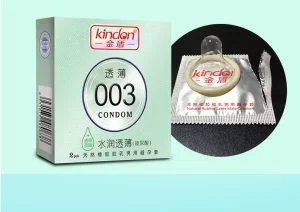 Kindon Hyaluronic Acid Lubricated Ultra-Thin 003 Natural Latex Male Condoms 2pcs