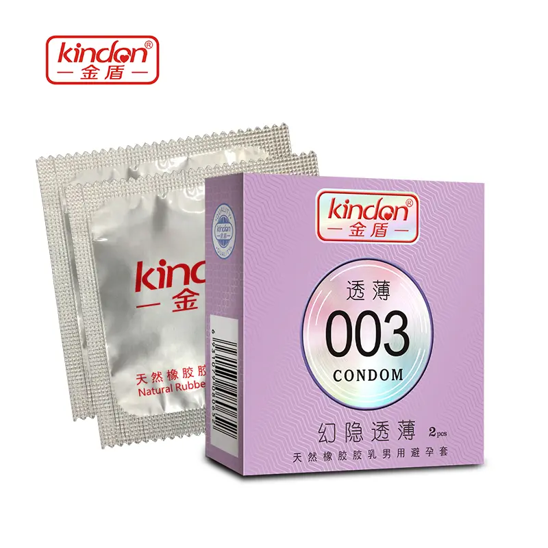 Kindon Invisible Feel Ultra-Thin 003 Natural Latex Male Condoms 2pcs