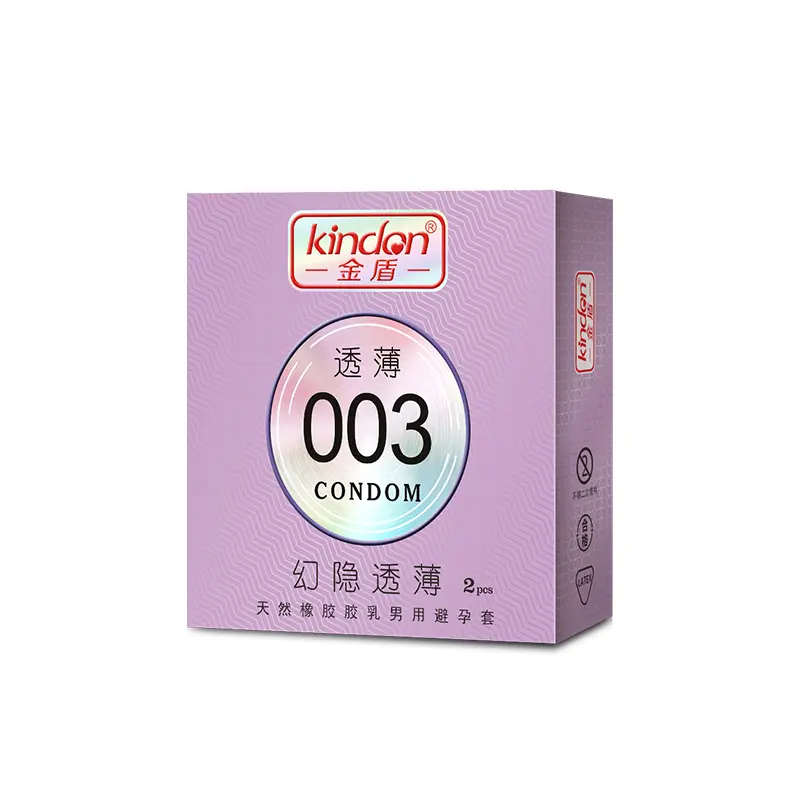 Kindon Invisible Feel Ultra-Thin 003 Natural Latex Male Condoms 2pcs