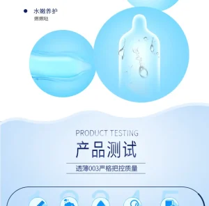 Kindon Ultra-Thin 003 Invisible Feel Silky Lubricated Natural Latex Male Condoms 2pcs