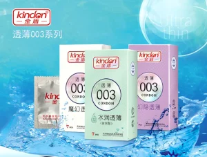 Kindon Ultra-Thin 003 Invisible Feel Silky Lubricated Natural Latex Male Condoms 7pcs
