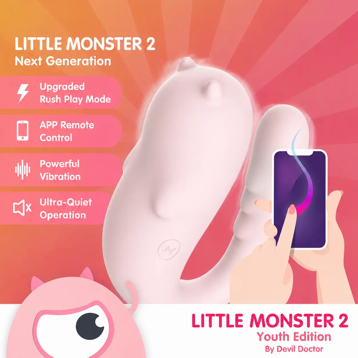 monster-pub-2-app-controlled-g-spot-vibrator-mr.-devil-01 Monster Pub 2 APP Controlled G-Spot Stimulation Remote Vibrator Toys Master Godzilla Mr. Devil Dr. Whale