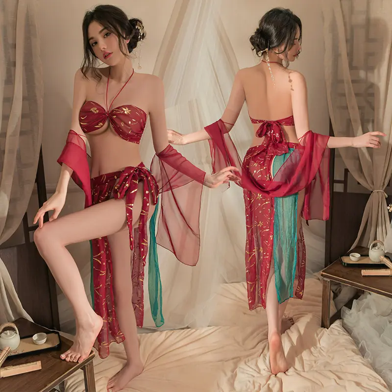 Sexy Lady Lingerie Chinese Hanfu Style Bellyband Cosplay Nightwear Women Bodycon