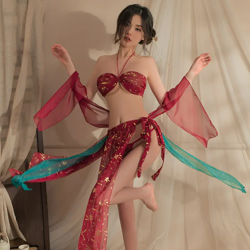 Sexy Lady Lingerie Chinese Hanfu Style Bellyband Cosplay Nightwear Women Bodycon