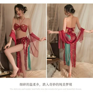 Sexy Lady Lingerie Chinese Hanfu Style Bellyband Cosplay Nightwear Women Bodycon