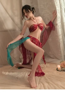 Sexy Lady Lingerie Chinese Hanfu Style Bellyband Cosplay Nightwear Women Bodycon
